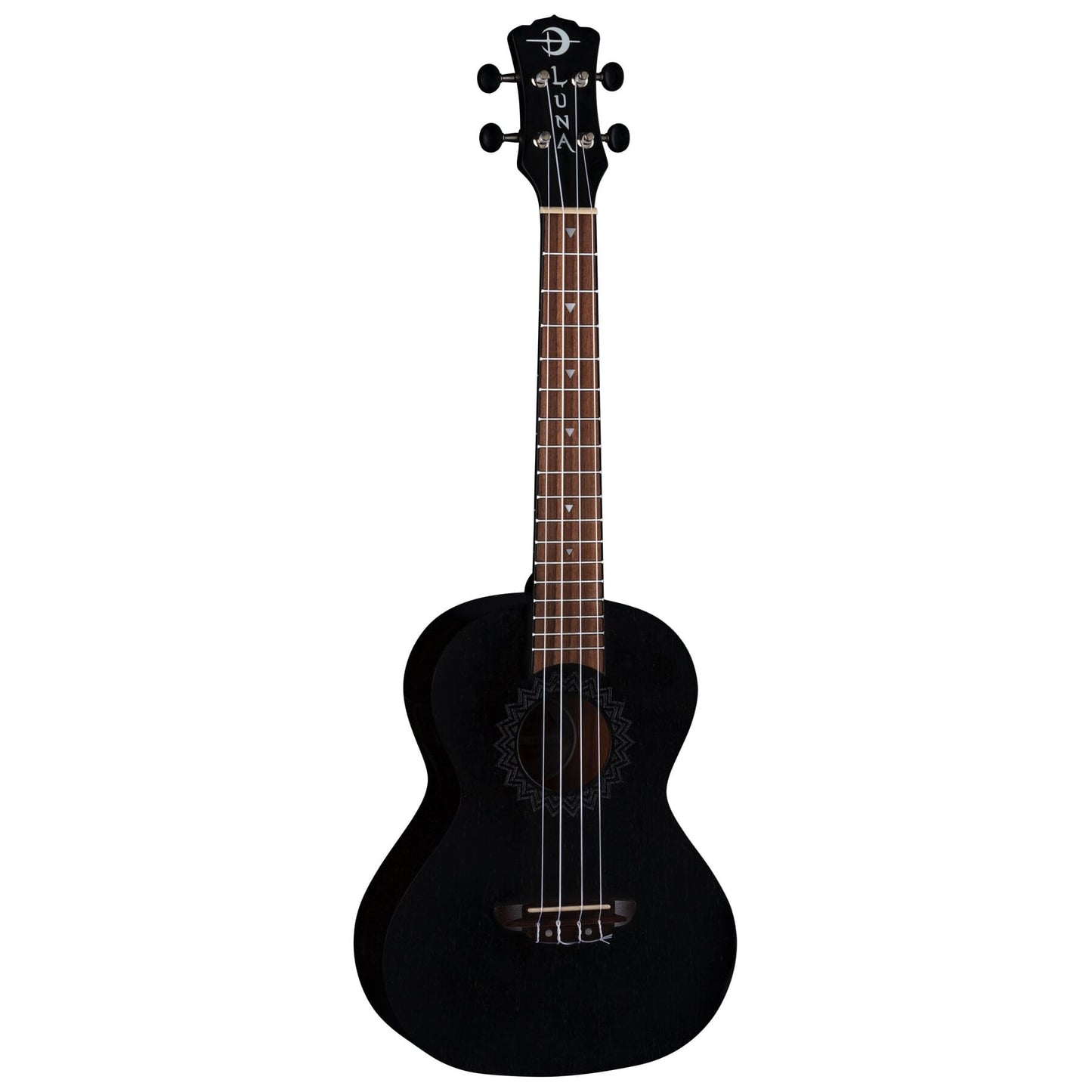 Luna Vintage Mahogany Tenor Ukulele | Black Satin