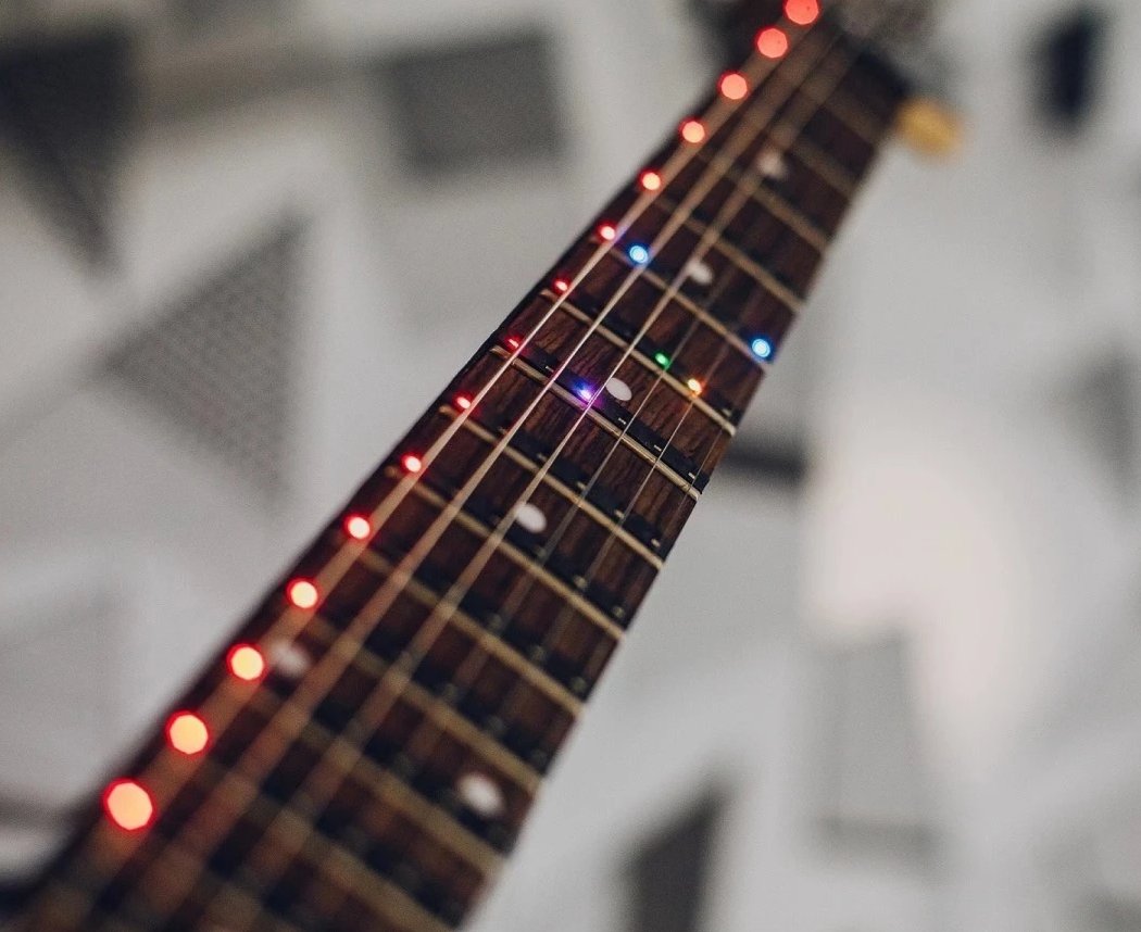 Guitar with light on sale up frets