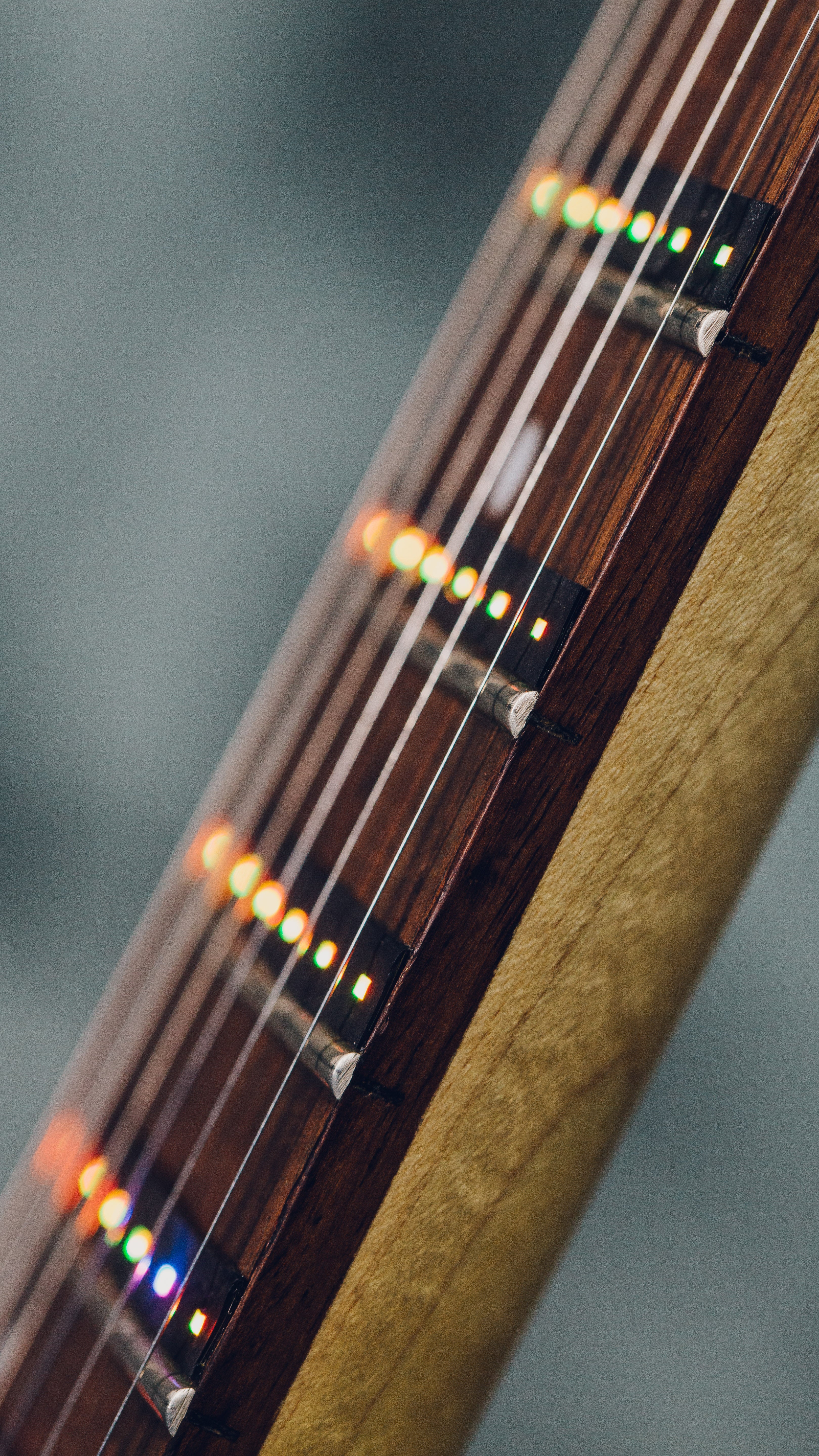 Guitar with online light up frets