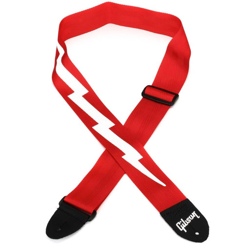 Gibson Lightning Bolt Guitar Strap | Red